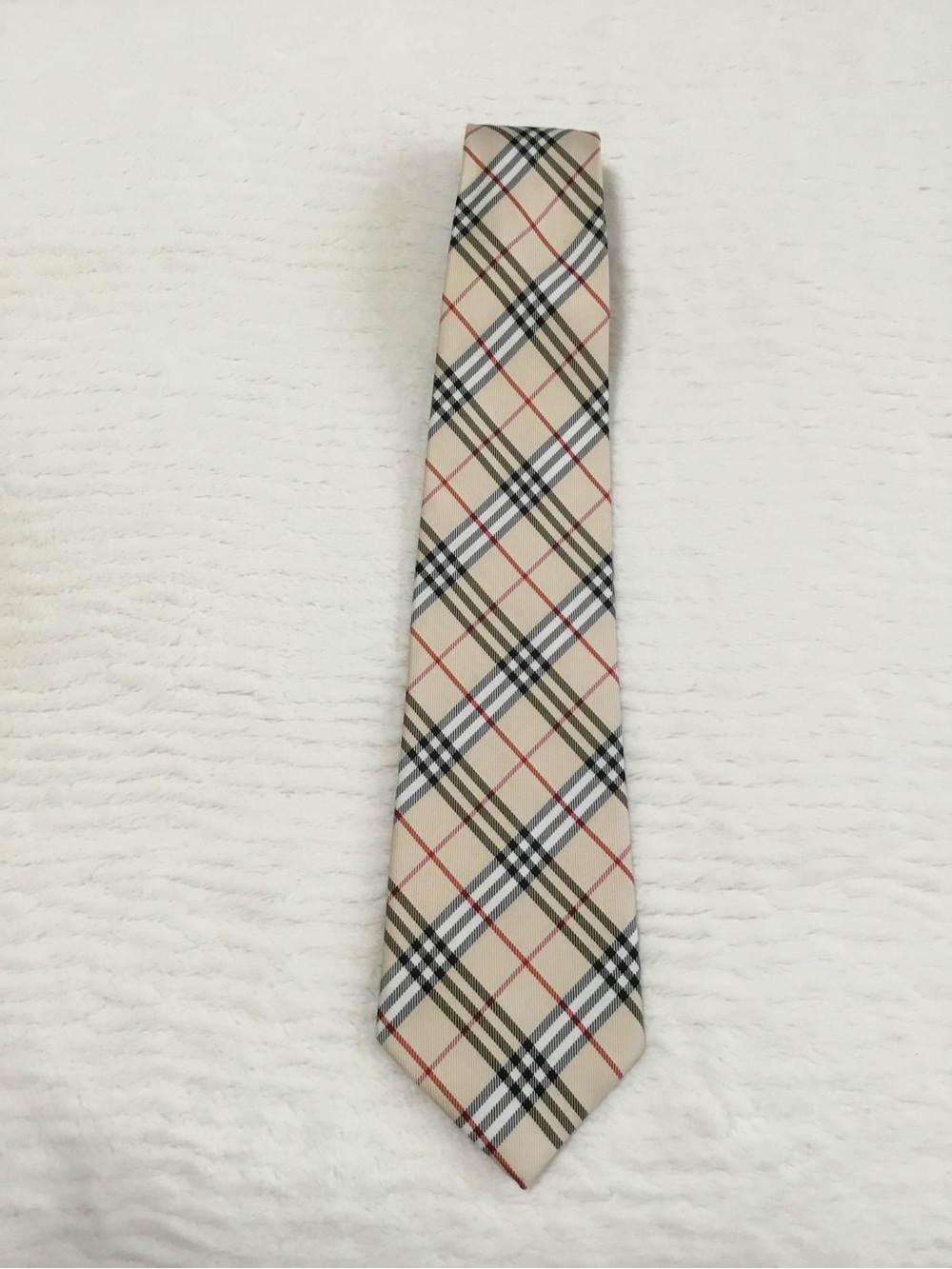 Burberry beige silk classic check tie - Picture 2 of 10